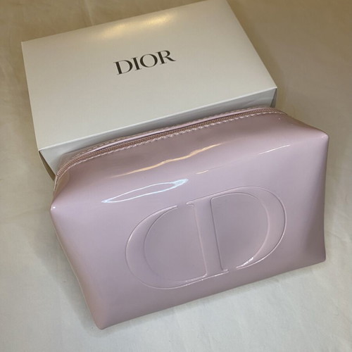 Dior pouch new, pink glossy, 16x10cm