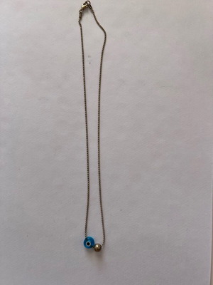 Necklace with steel chain and elements used