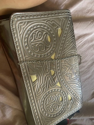 Silver crossbody bag with chain