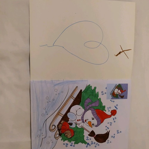 Christmas coloring book used, 12 pages