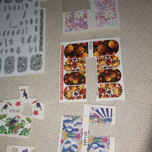 Nail tattoo stickers new, pack of 10 pieces