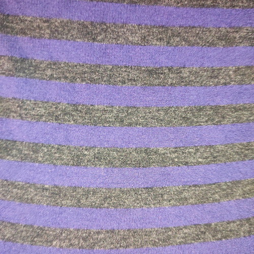 Purple gray striped emo baby-tee refurbished, XXS-XS