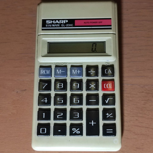 Calculator Αριθμομηχανή Sharp μεταχειρισμένη vintage 80's