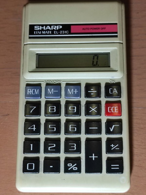 Calculator Αριθμομηχανή Sharp μεταχειρισμένη vintage 80's