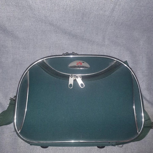 Small travel suitcase new, green, 30x20 cm