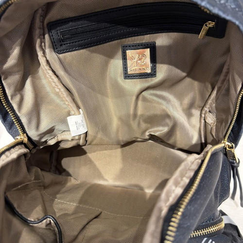 Ynot? Milan Backpack new, navy with gold details