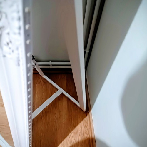 Floor mirror with wooden frame and LED lighting like new