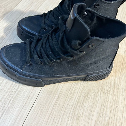 Tamaris canvas boots like new, black, size 37