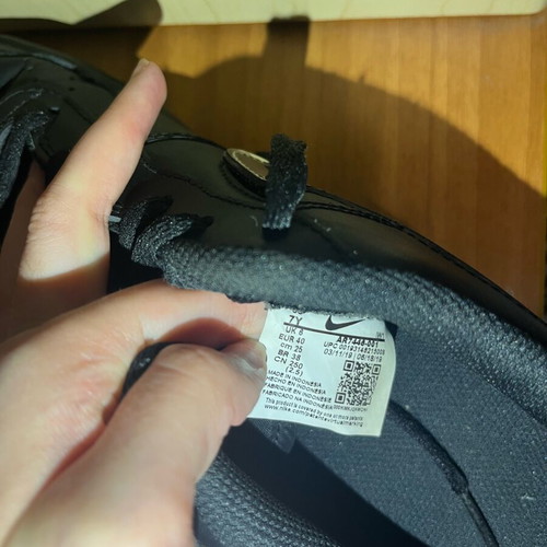 Nike Air Force women's black athletic shoes like new