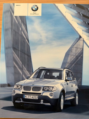 Φυλλάδιο BMW X3 2008 καινούργιο