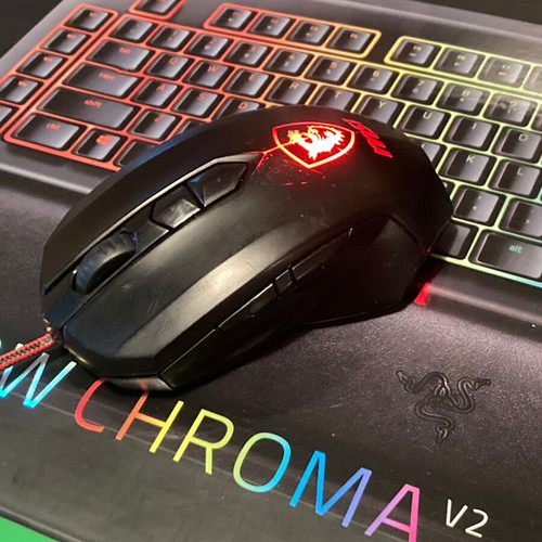 MSI gaming mouse M88 used, 6400 DPI, medium class