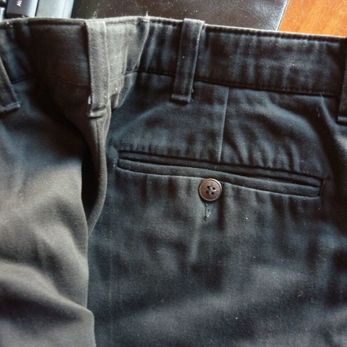 Men's black pants waist 42cm length 102cm winter like new