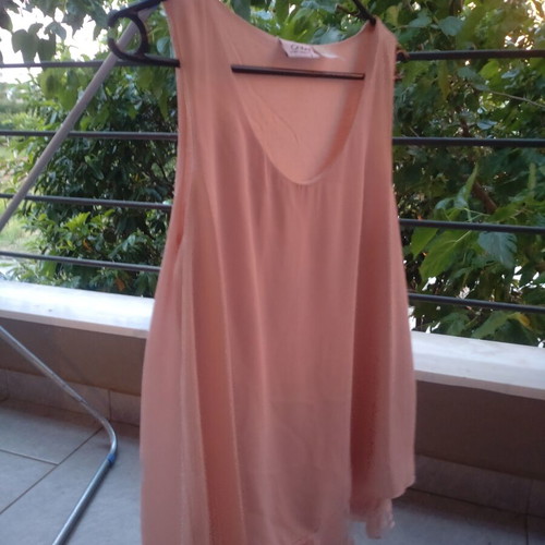 Women's blouse two-layer pink used, one size