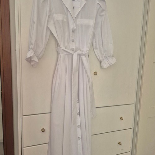 Chaton dress new, cotton, white, fits XS and S