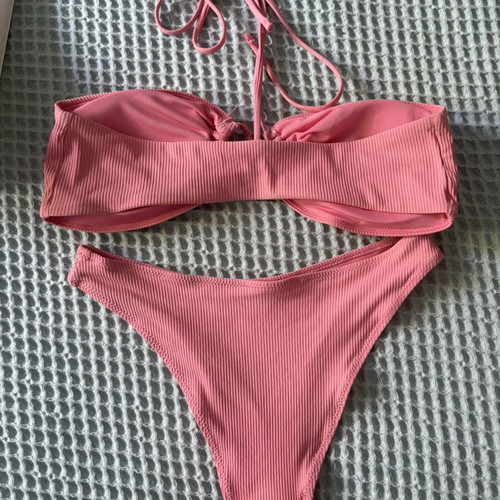 H&M bikini set like new, pink, top medium bottom small