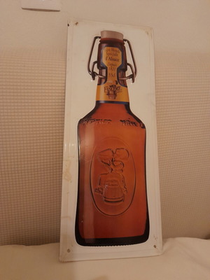 Fischer vintage διαφημιστική ταμπέλα αλουμινίου, 50 x 20 εκ.