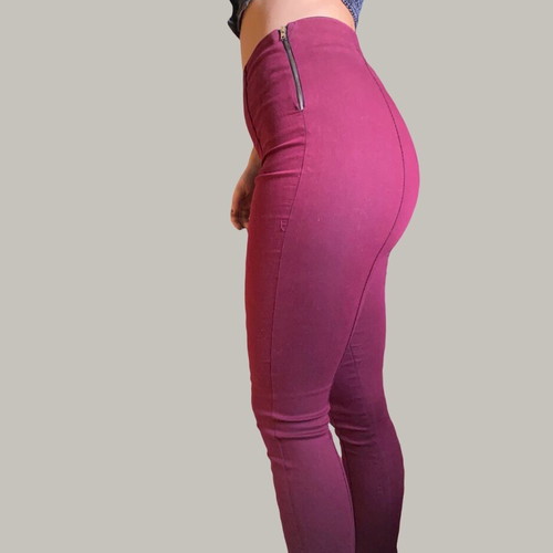 Bordeaux pants used with side zipper, size M