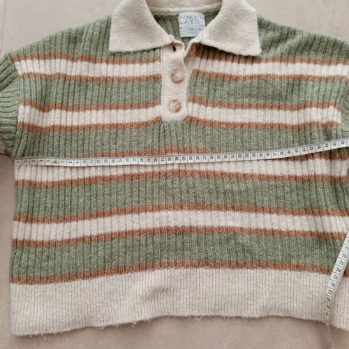 Zara Kids Ribbed Knit Striped Sweater used, size 9–10 years