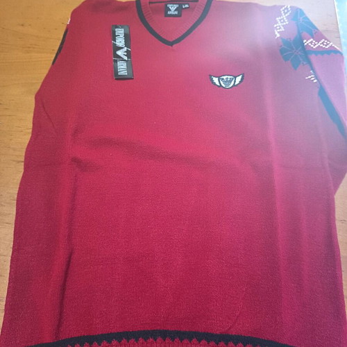 Emporio Armani sweater new, red, size L-XL