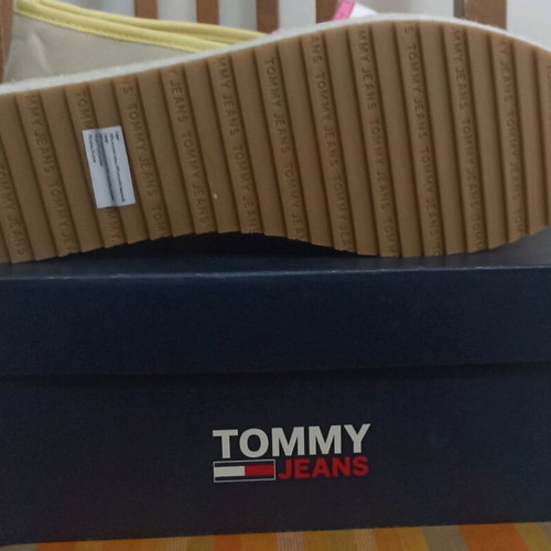 Tommy Jeans Platform Espadrille Shoes Size 41 New White Beige
