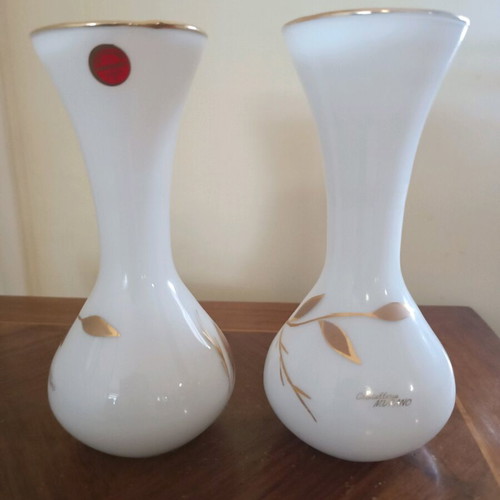 Murano vases vintage 20 cm like new, set of two