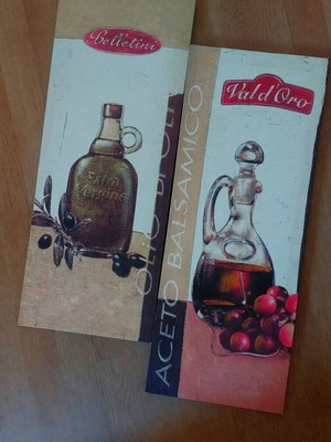 Decorative kitchen art prints set of 2, 61×24 cm, like new