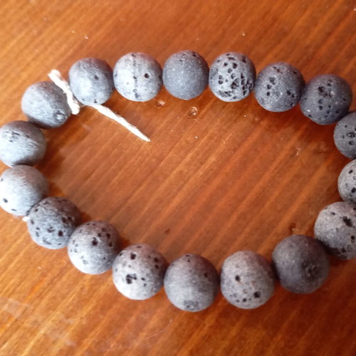 Lava Stone Bead Bracelet from Santorini used