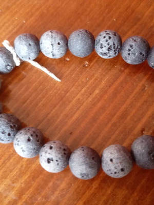Lava Stone Bead Bracelet from Santorini used