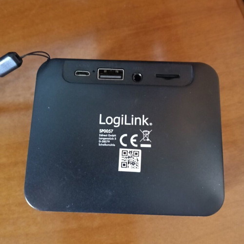 LogiLink Compact Bluetooth Speaker with Radio like new, black