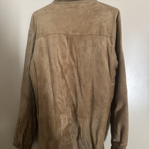 Unisex suede jacket beige with quilted lining like new