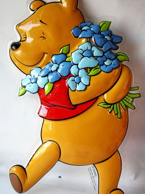 Winnie The Pooh & Tiger πλαστικές διακοσμητικές αφίσες τοίχου 2 τεμάχια 50cm Disney