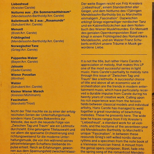 Vinyl Zwischen Tag und Traum Folge 7 with Hans Carste like new, classical