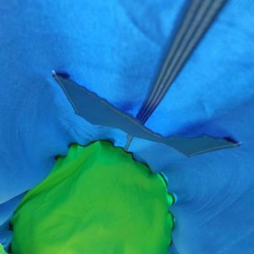 Children's Hanging Swing hammock like new, blue and green fabric