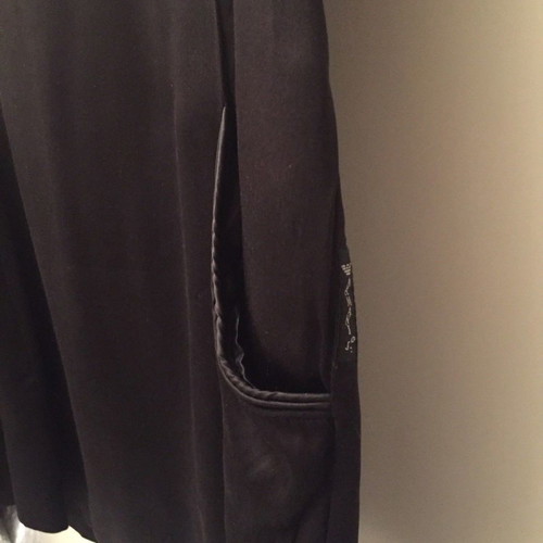 Emporio Armani Satin Dress Black Very Impressive Small Super Mini Neckline Cleopatra