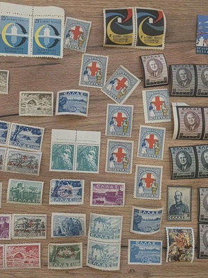 Stamps and vignettes used collection