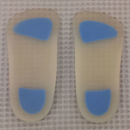 Silicone insoles used, length 16.5 cm
