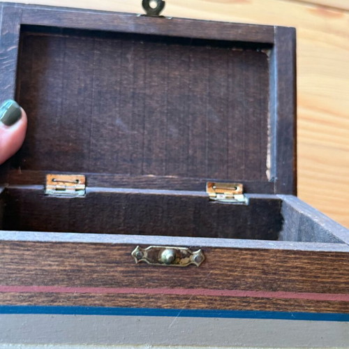 Wooden painted jewelry box "Tanagraia" used