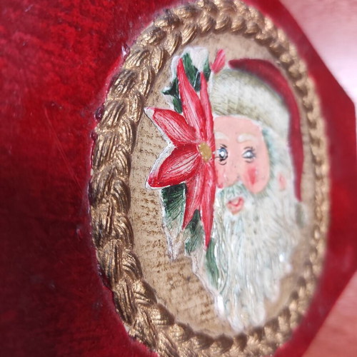 Christmas storage box handmade with embossed designs like new