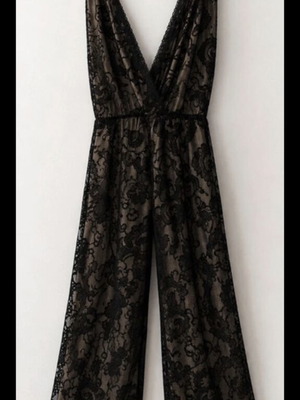 Lace jumpsuit with nude lining, new, Bibibo, medium/large