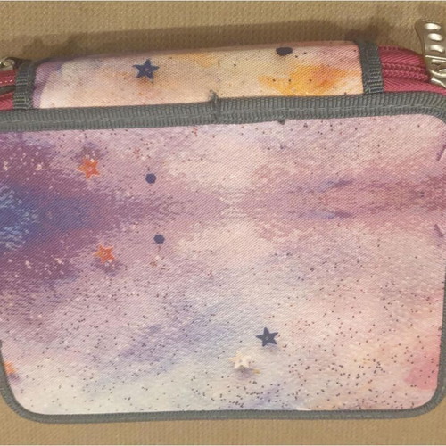 Polo Rolling Unicorn Pencil Case with 3 Compartments used, pink