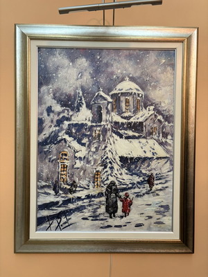 Painting with beautiful frame 79x100, new