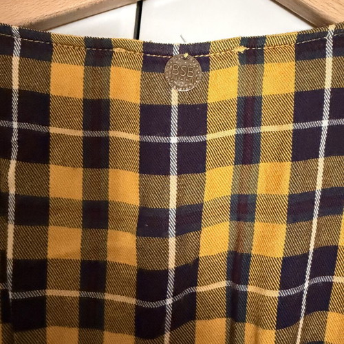 BSB Checked Dress onesize like new, black and yellow