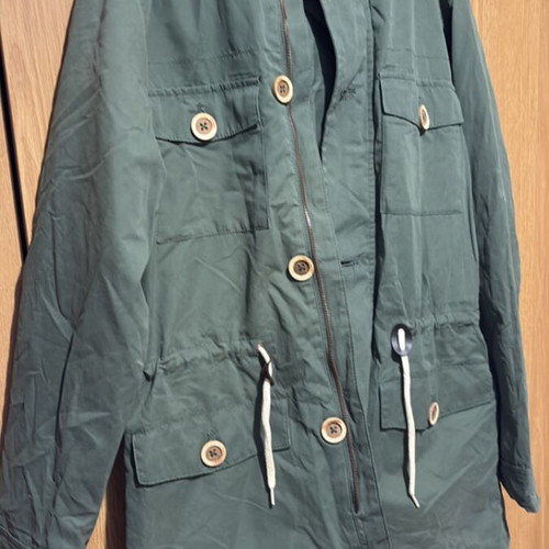 Parka jacket unisex for children aged 8-10, new, olive green