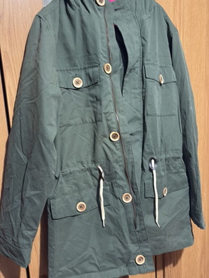Parka jacket unisex for children aged 8-10, new, olive green