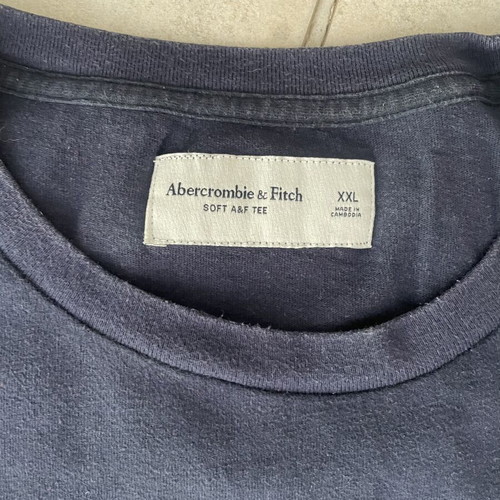 T-shirt Abercrombie & Fitch and Hollister pack of 2, used, size XXL, blue and white