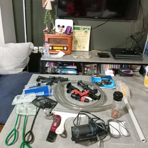 Aquarium 350 liters used with stand and accessories