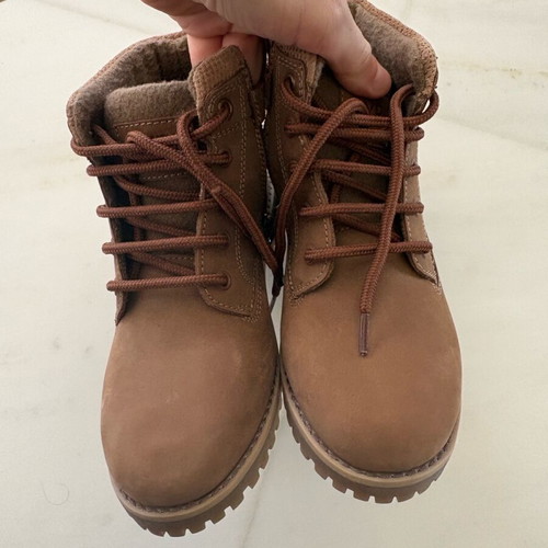 Mayoral boots size 32 brown new leather and wool
