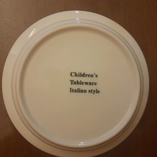 Children's dinnerware set of 3 pieces like new, Italian origin