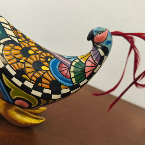 Decorative pheasant bird Toms drag new with semi-precious stones