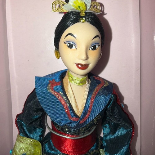 Porcelain doll Mulan used in box
